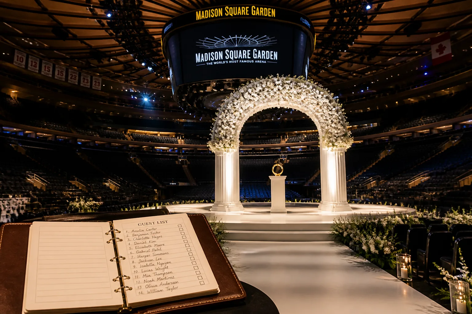 Taylor Swift and Travis Kelces Planned Madison Square Garden Wedding Sparks Debate Over Guest-List Rules