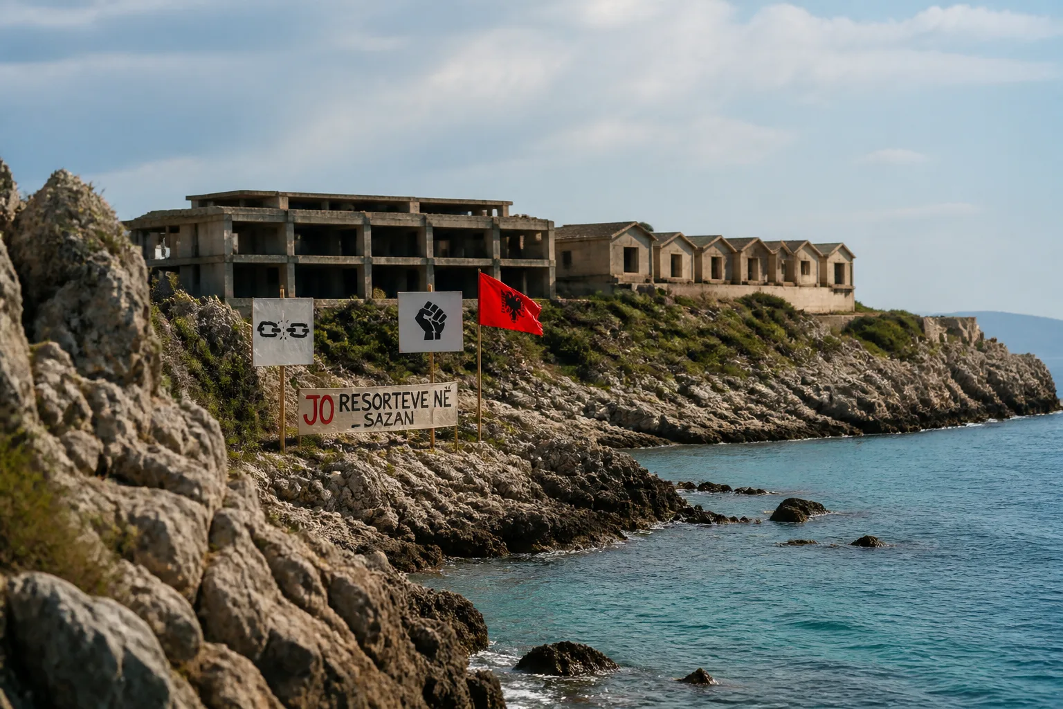 Albanian Protest Movement Grows Over Trump-Linked Resort Plan on Sazan Island