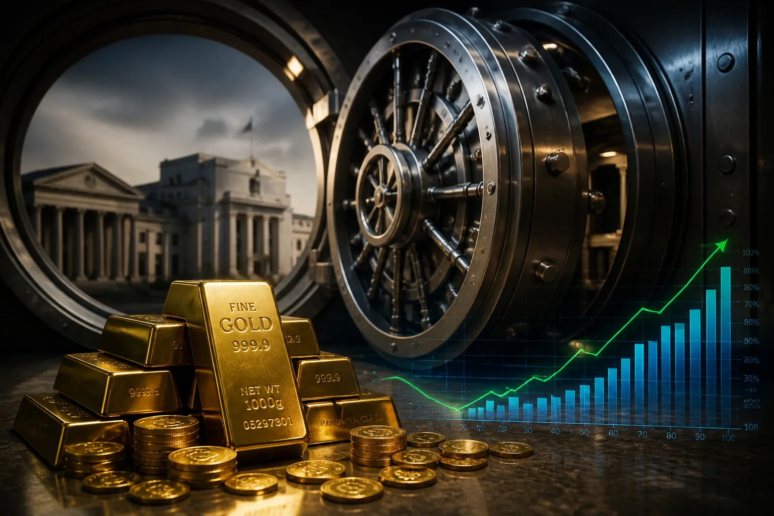 Central Bank Gold Purchases Surge 5-Fold Since 2022, Outpacing U.S. Treasury Holdings